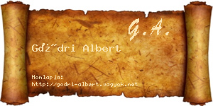 Gödri Albert névjegykártya