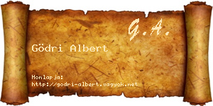 Gödri Albert névjegykártya